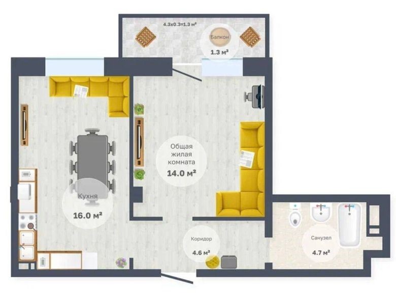 Продолжаем рассказывать какими будут квартиры в новом ЖК по ул. Кочеткова 56
